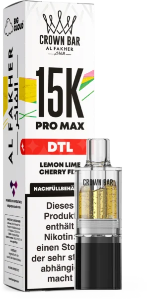 Al Fakher 15K Pro Max DTL Pod Lemon Lime Cherry Fizz