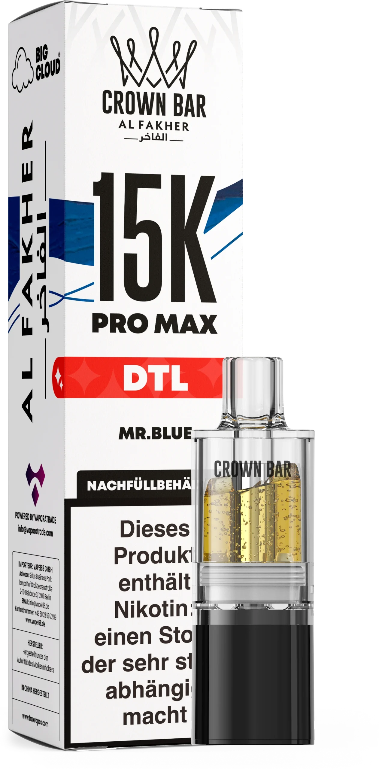 Al Fakher 15K Pro Max DTL Pod – Mr. Blue 6 mg Nikotin