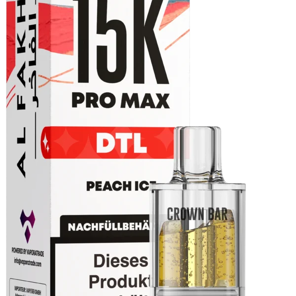 Al Fakher 15K Pro Max DTL Pod – Peach Ice 6 mg Nikotin
