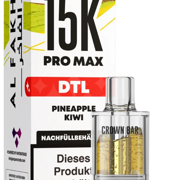 Al Fakher 15K Pro Max DTL Pod – Pineapple Kiwi 6 mg Nikotin