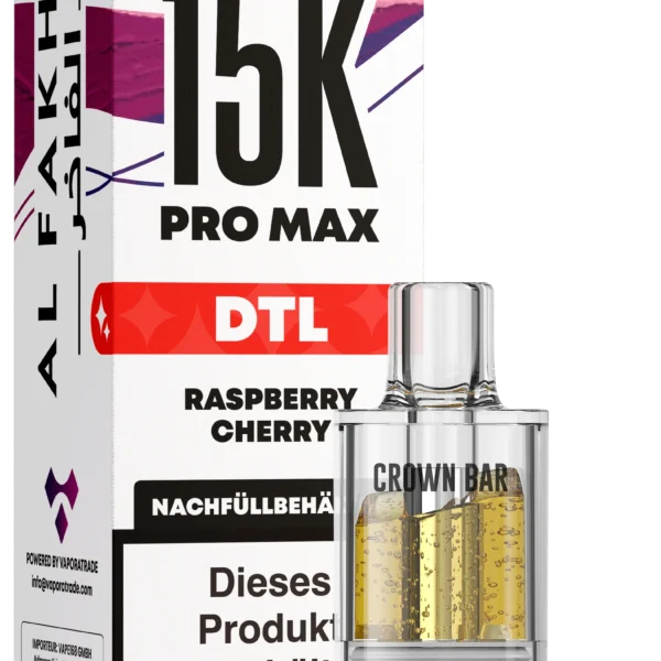 Al Fakher 15K Pro Max DTL Pod – Raspberry Cherry 6 mg Nikotin