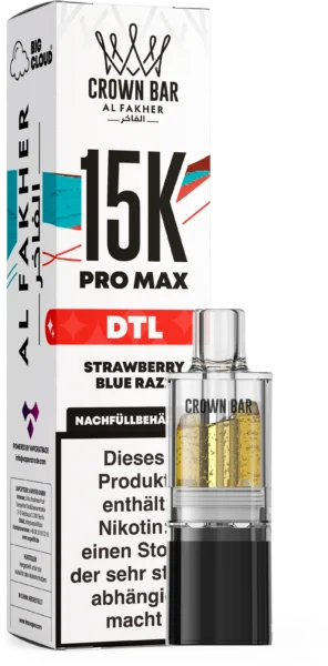 Al Fakher 15K Pro Max DTL Pod Strawberry Blue Razz