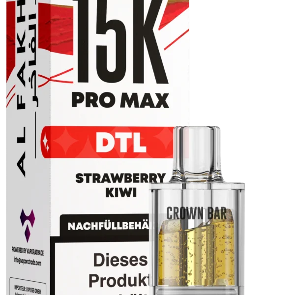 Al Fakher 15K Pro Max DTL Pod – Strawberry Kiwi 6 mg Nikotin