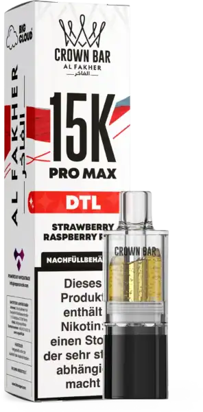 Al Fakher 15K Pro Max DTL Pod Strawberry Raspberry Razz