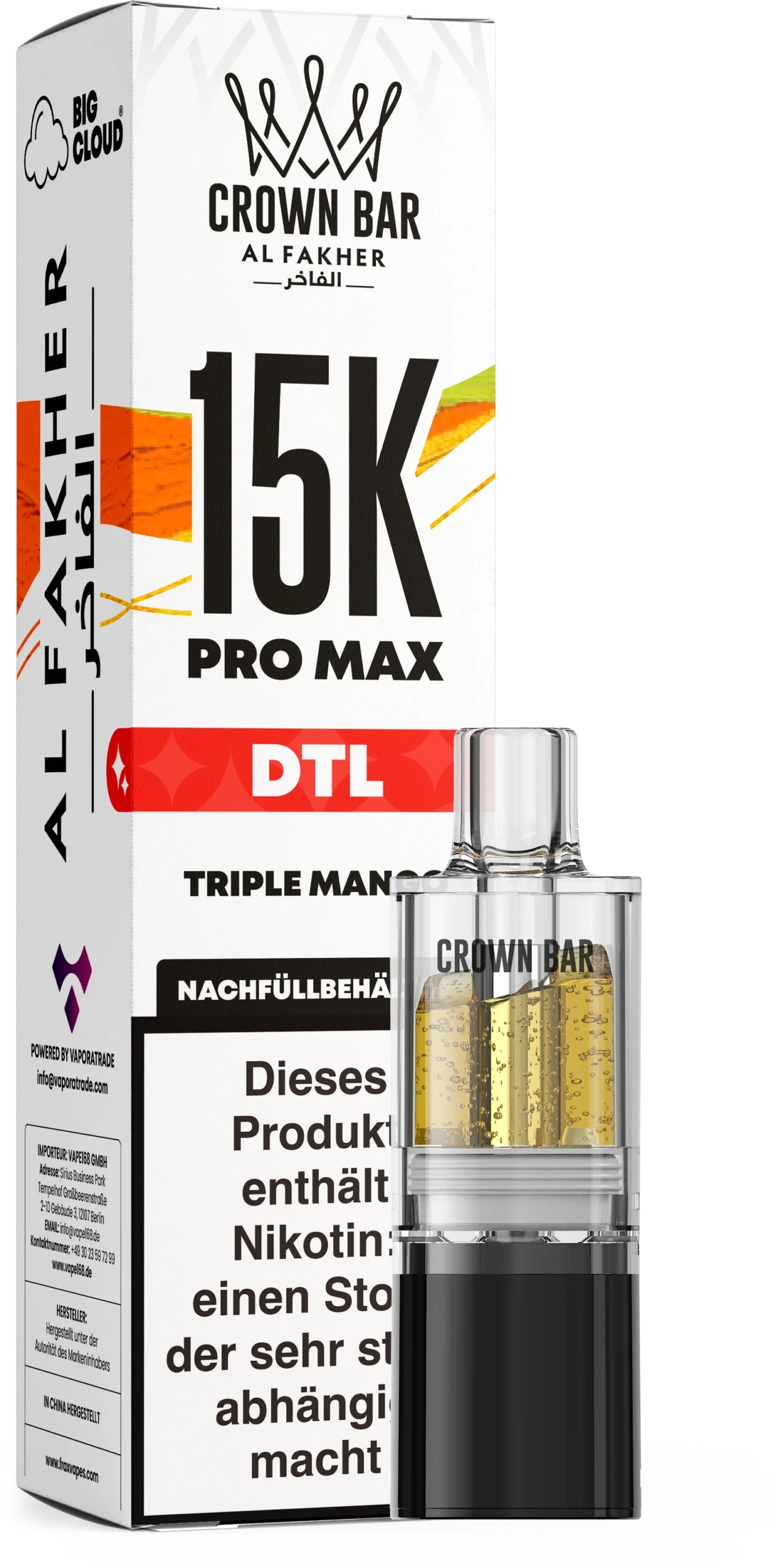 Al Fakher 15K Pro Max DTL Pod – Triple Mango 6 mg Nikotin