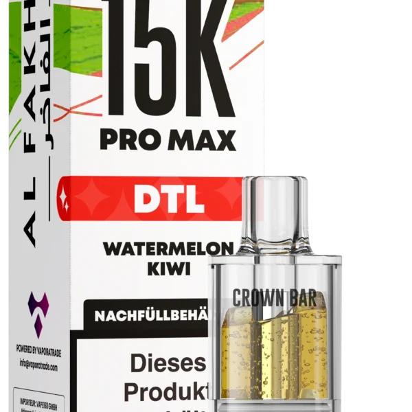 Al Fakher 15K Pro Max DTL Pod – Watermelon Kiwi 6 mg Nikotin