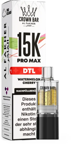 Al Fakher 15K Pro Max DTL Pod Watermelon Cherry 